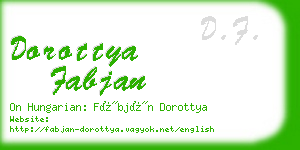 dorottya fabjan business card